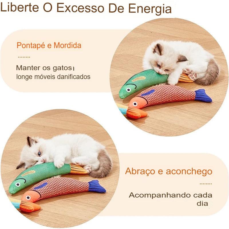 Brinquedo para gatos Catnip, Simulação Peixe - O Chico Tem