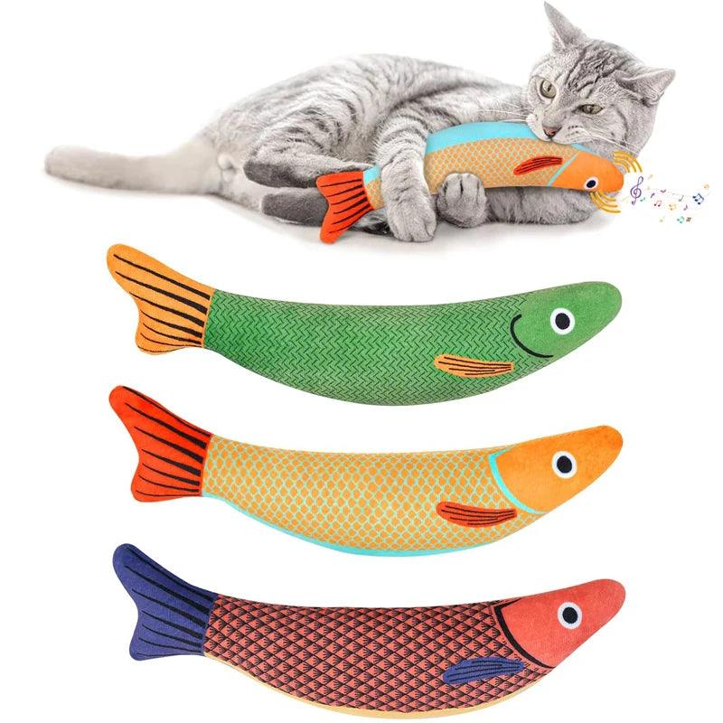 Brinquedo para gatos Catnip, Simulação Peixe - O Chico Tem