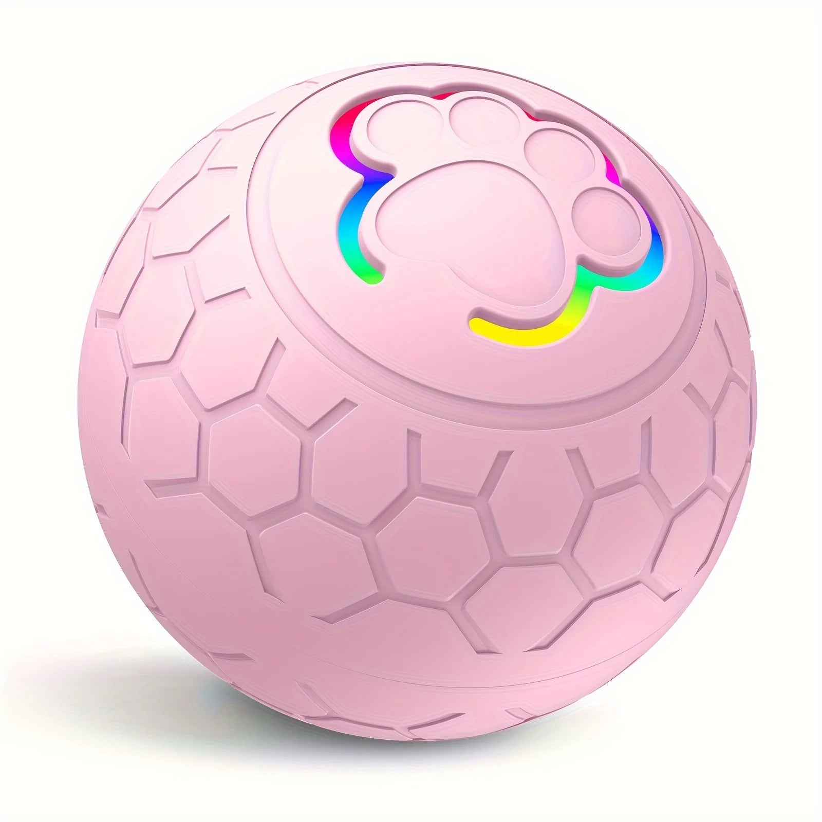 Bola LED recarregável inteligente para animais de estimação – Brinquedo interativo de salto e rolamento automático com luzes RGB