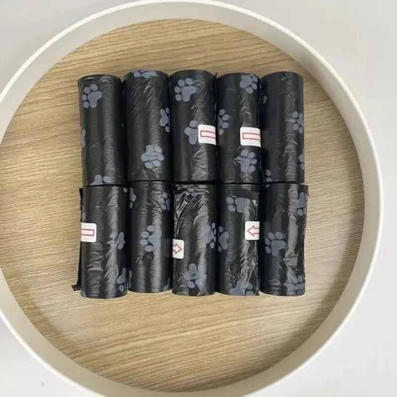 Paw Print Pet Lixo Sacos, prova de vazamento, Dog Waste Bags, Doggie Poop Bags, 10 Rolls