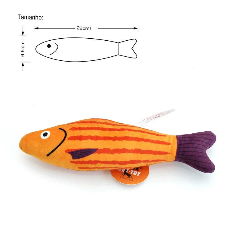 Brinquedo para gatos Catnip, Simulação Peixe - O Chico Tem
