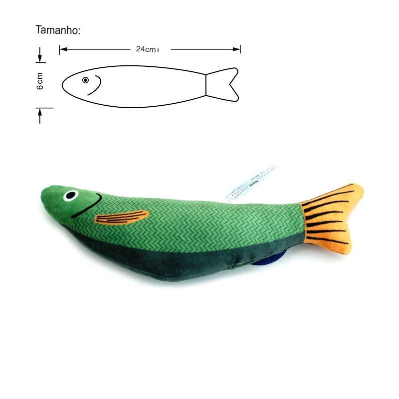 Brinquedo para gatos Catnip, Simulação Peixe - O Chico Tem