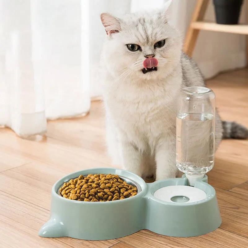 Alimentador Comida e Água Para Gatos - O Chico Tem