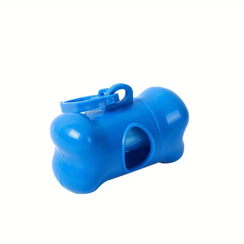 Coloridos em forma de osso cão Poop saco dispensadores, 1 sacos descartáveis, portátil Pet Waste Holder, Caminhadas ao ar livre e Formação