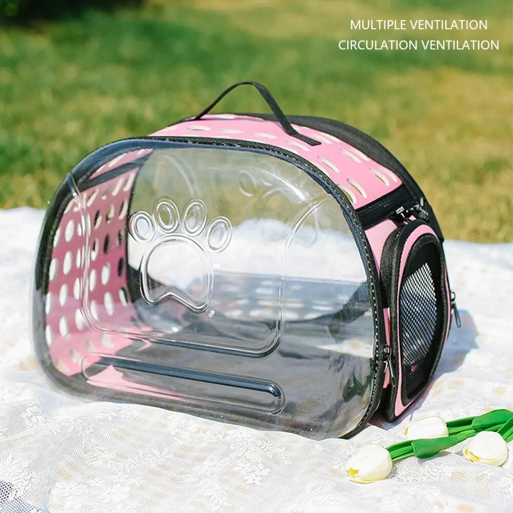 Bolsa transparente para transporte de animais - O Chico Tem