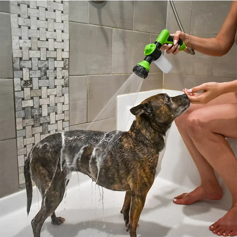 Ajustável de alta pressão pulverizador bocal mangueira, Dog Shower Gun, Pet Wash Limpeza, Espuma de água do banho, pulverizador de sabão, 3 modos, Clean Tool