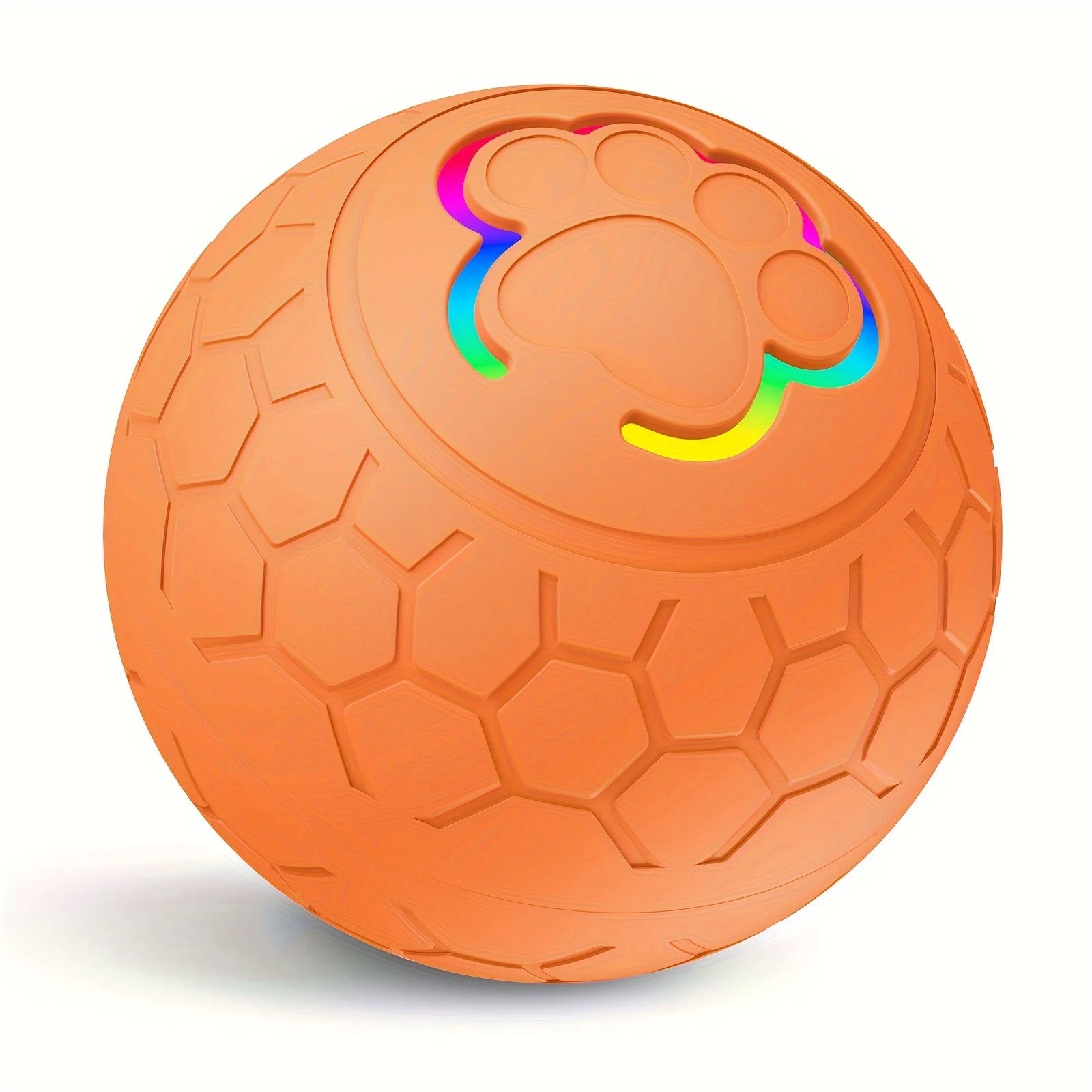 Bola LED recarregável inteligente para animais de estimação – Brinquedo interativo de salto e rolamento automático com luzes RGB