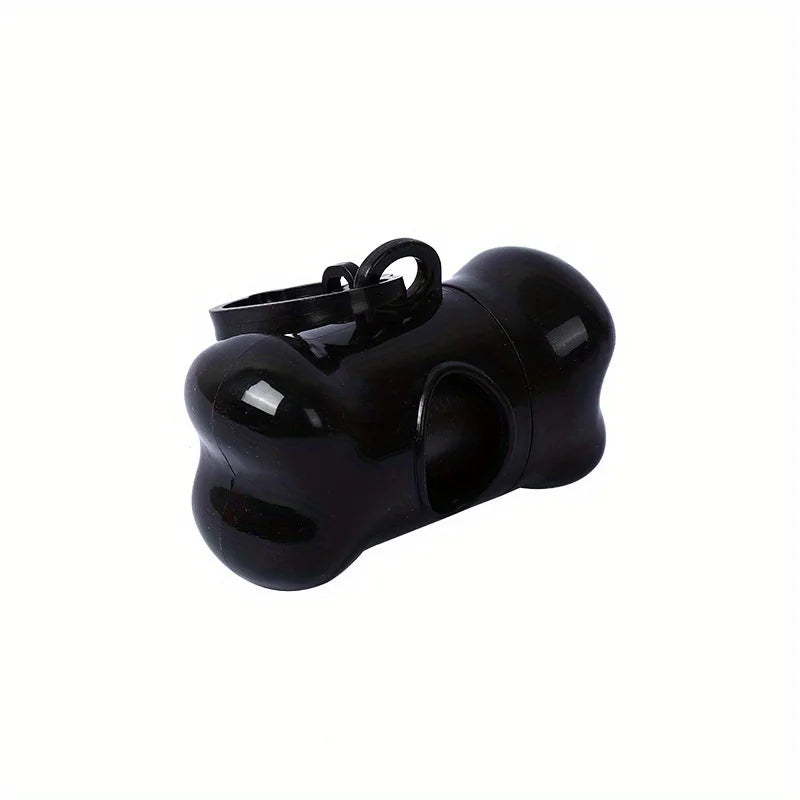 Coloridos em forma de osso cão Poop saco dispensadores, 1 sacos descartáveis, portátil Pet Waste Holder, Caminhadas ao ar livre e Formação