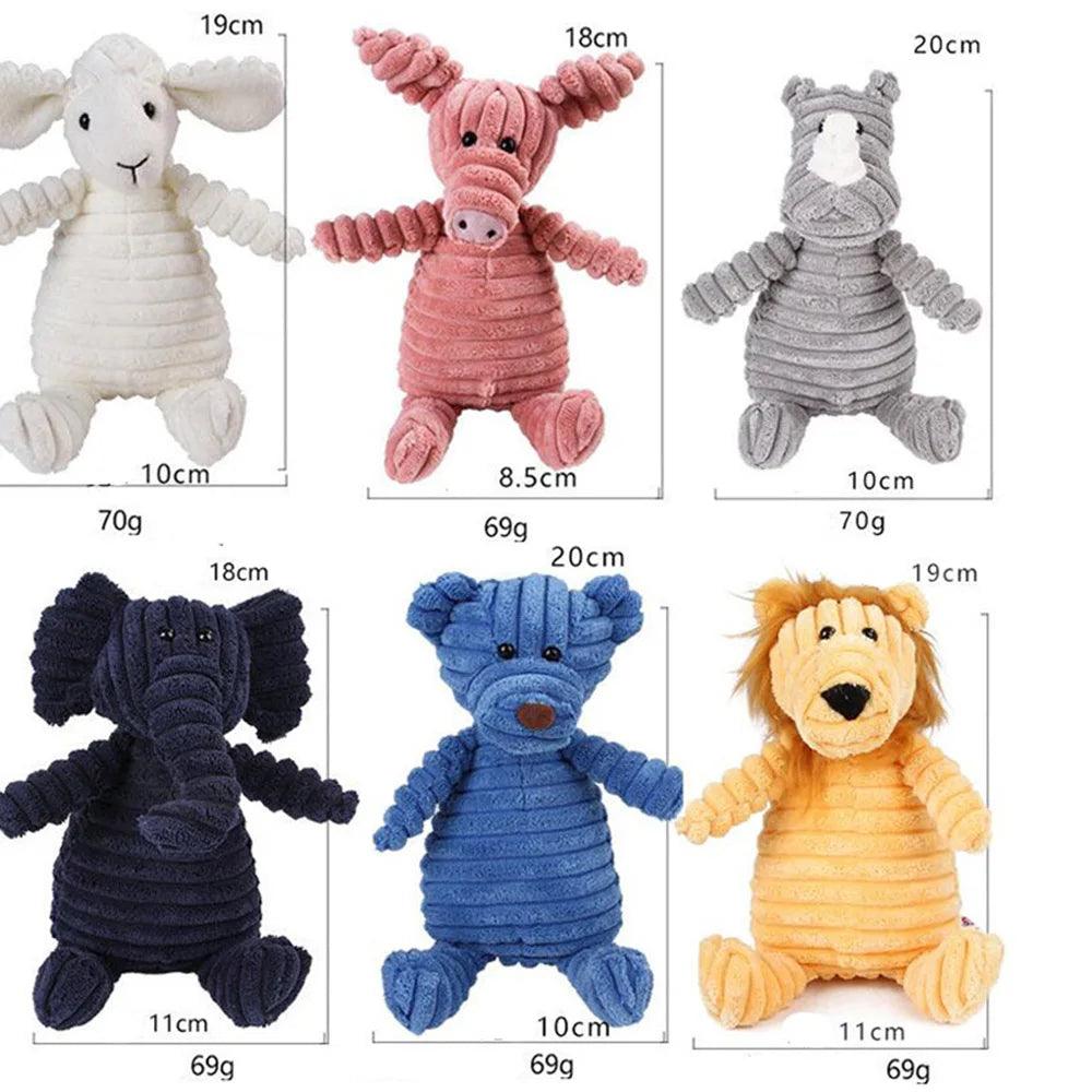 Brinquedos de pelúcia formato de animais para pets - O Chico Tem.