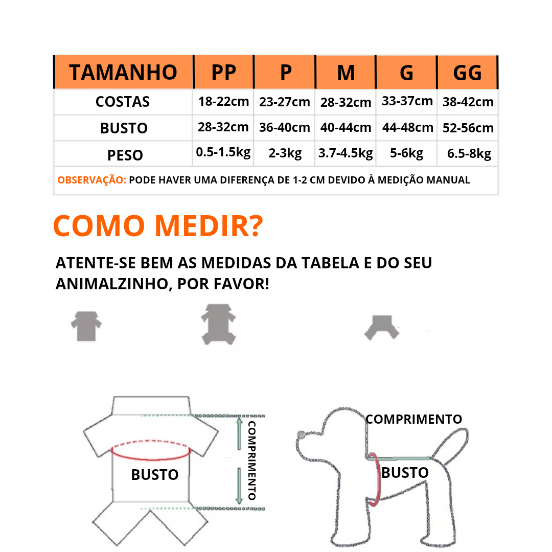 Roupas Divertidas de Bichinhos para PETS - O Chico Tem