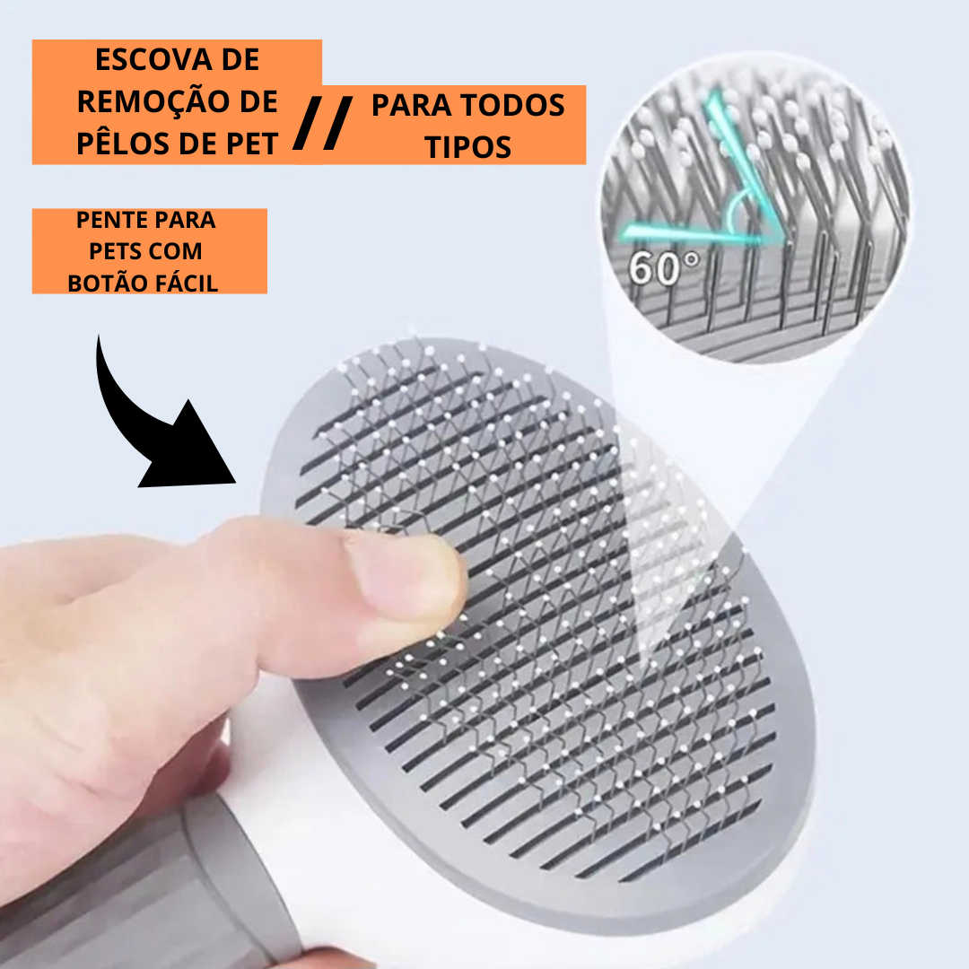 Escova Auto-limpante Premium para Pets - O Chico Tem
