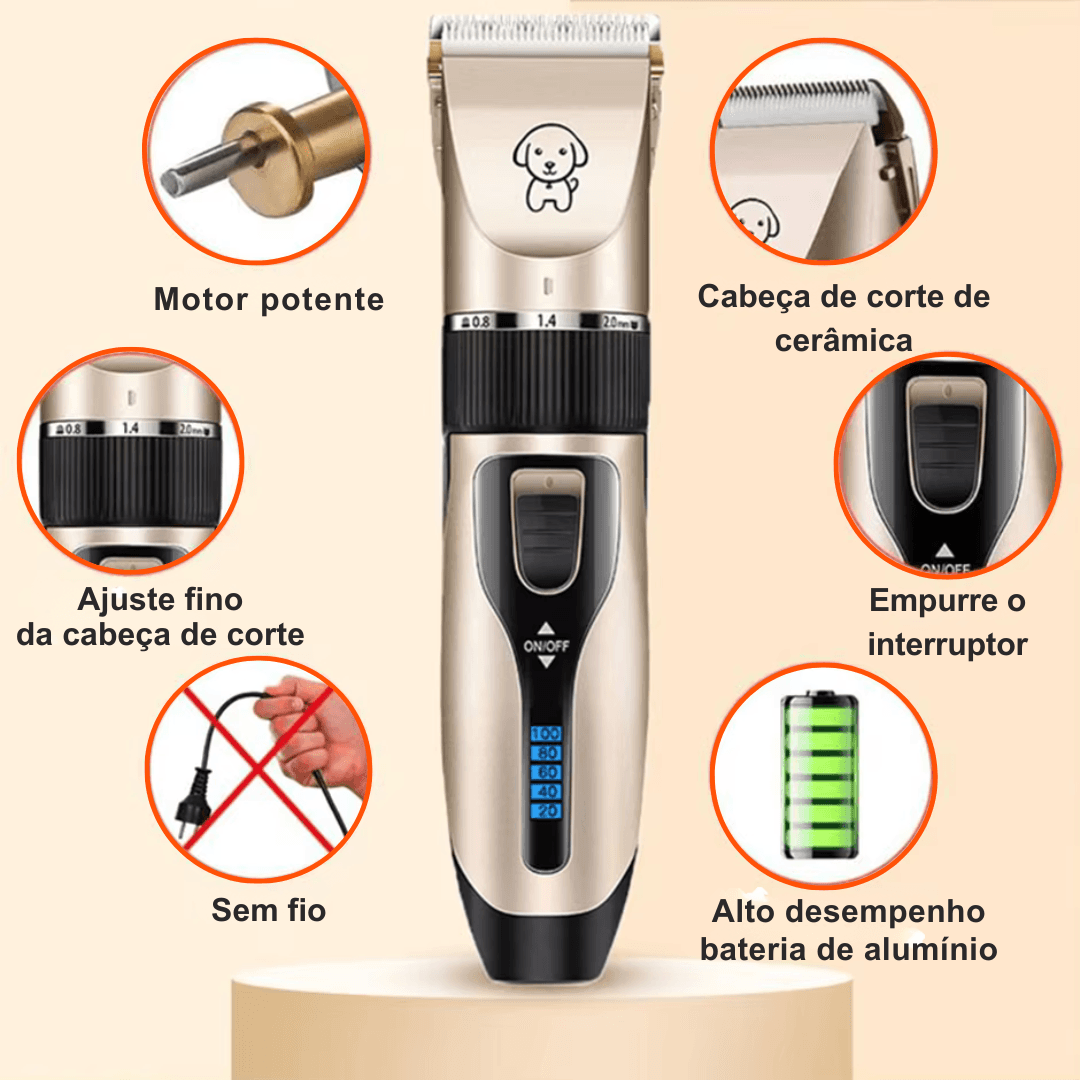 Kit Corte e Tosa Profissional para PETS - O Chico Tem