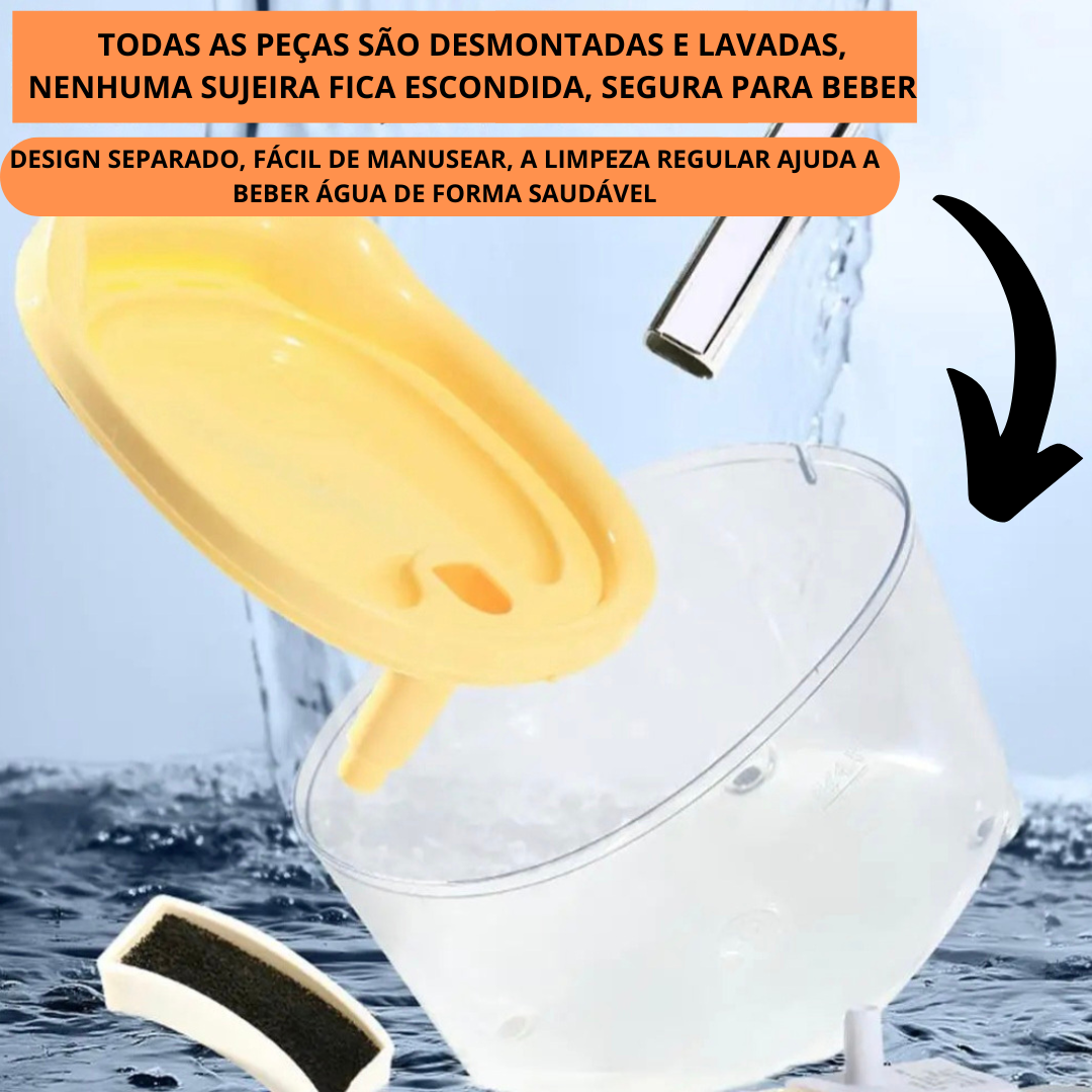 Fonte de Água Automática Silenciosa para Pets 1.5L