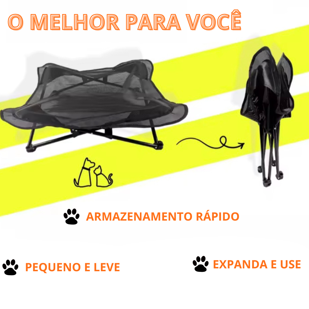 Cama Dobrável Portátil para Pets - Conforto em Todas as Estações