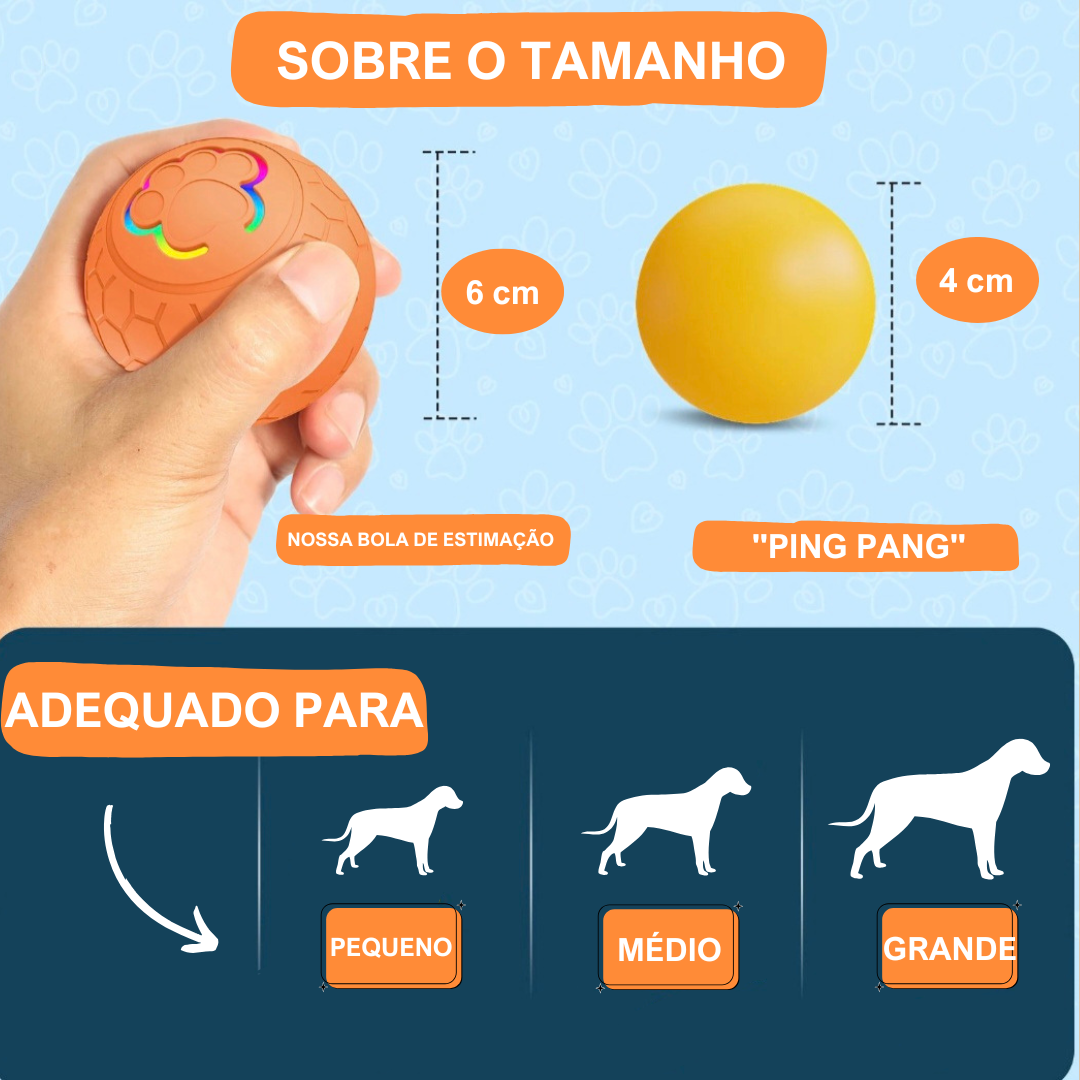 Bola LED Inteligente para Pets - Interativa - O Chico Tem