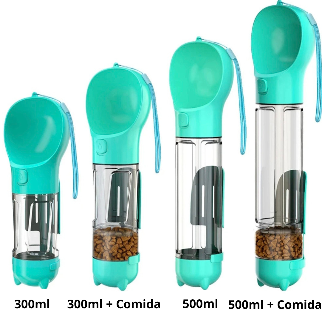 Dispensador de Água 3 em 1 para Pets - Portátil e Multifuncional