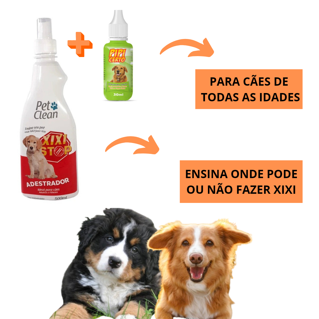Kit Educador Sanitário Pet Clean: Xixi Stop e Pipi Certo