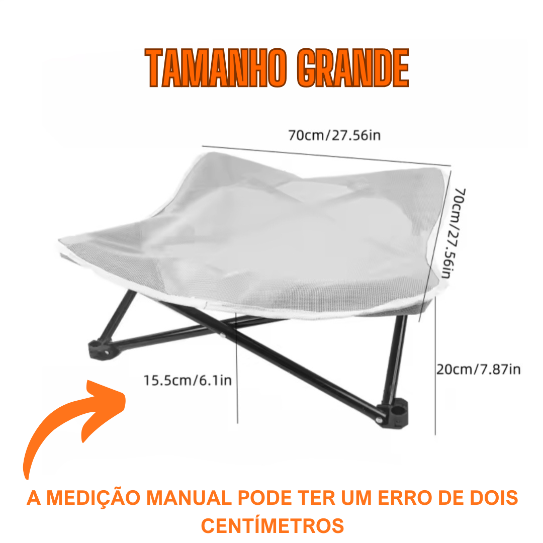 Cama Dobrável Portátil para Pets - Conforto em Todas as Estações