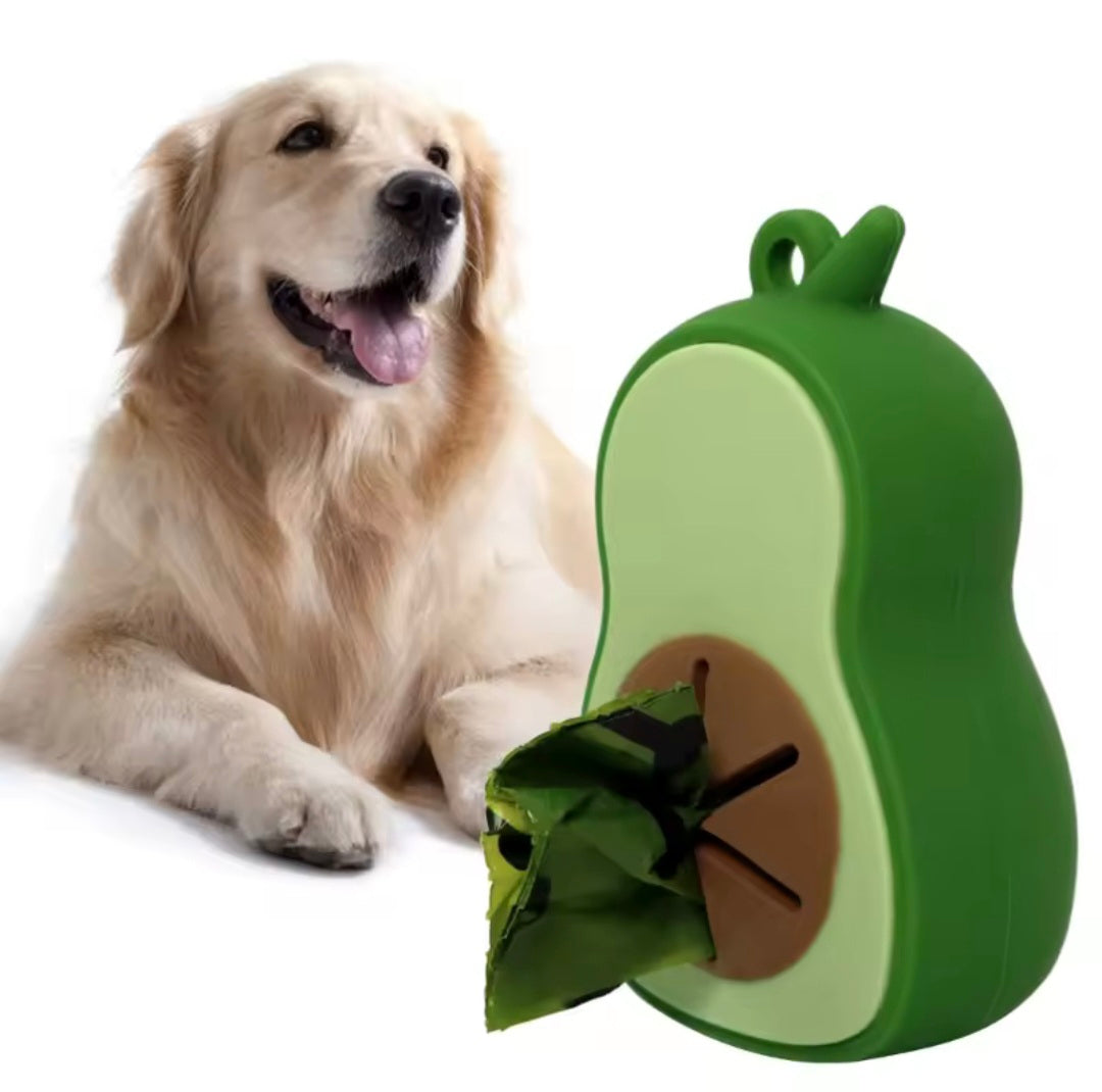Dispenser de Sacos para Dejetos de Cães em Forma de Abacate