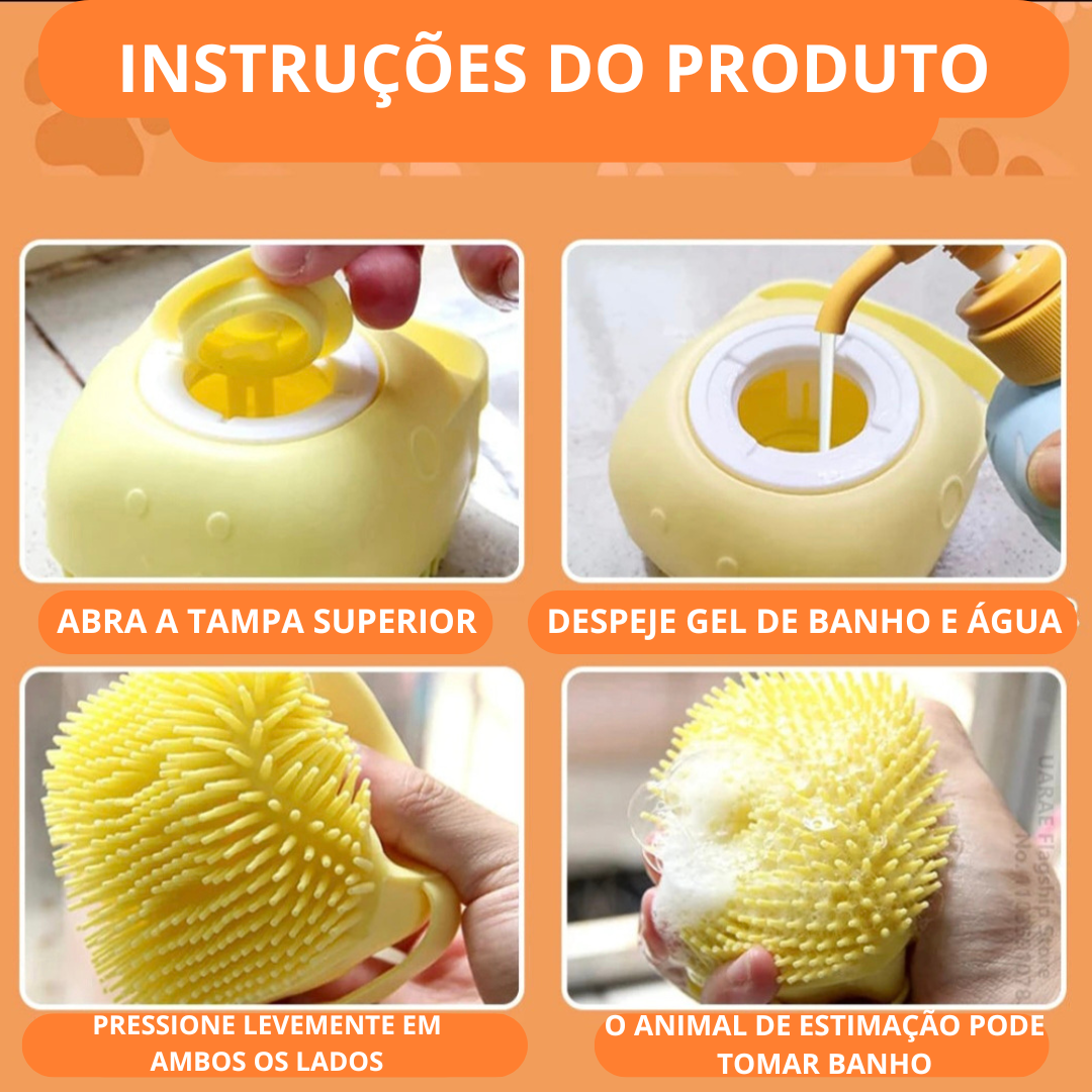 Escova de Banho para PETS - O Chico Tem