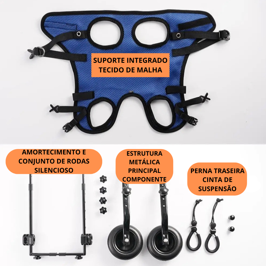 Carrinho de Reabilitação para Cães - Mobilidade e Conforto