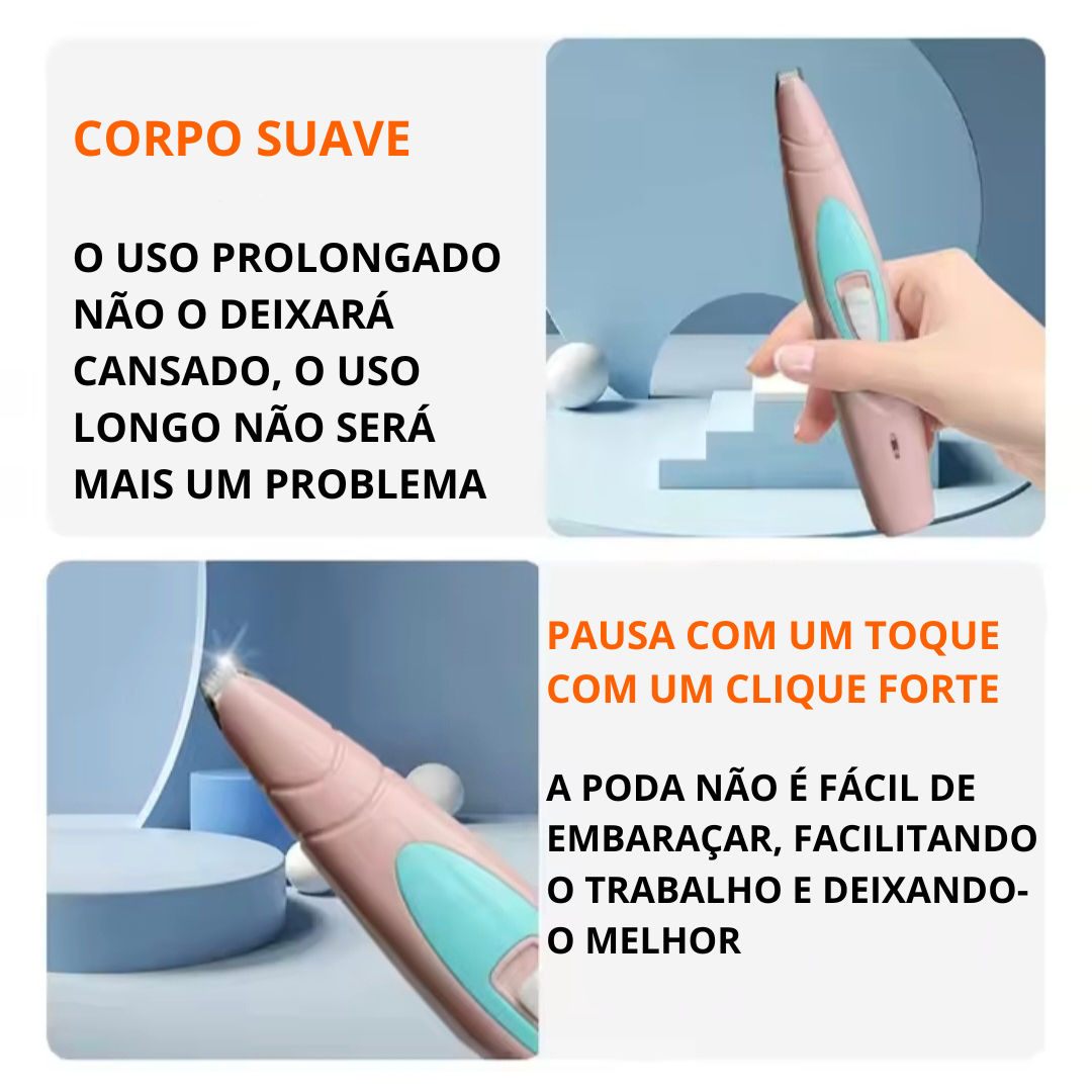Aparador de Pelos Elétrico para PETS - O Chico Tem