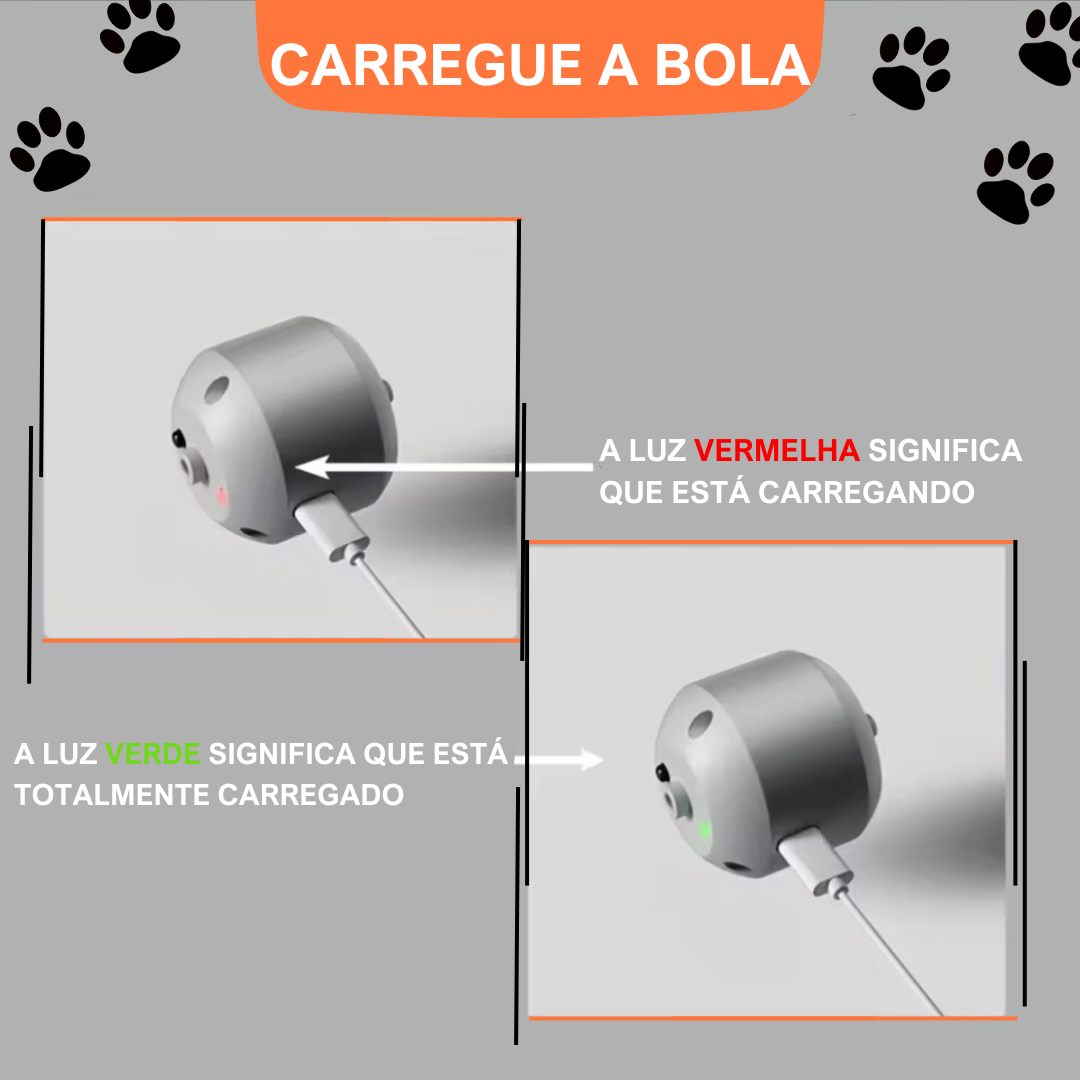 Bola LED Inteligente para Pets - Interativa - O Chico Tem