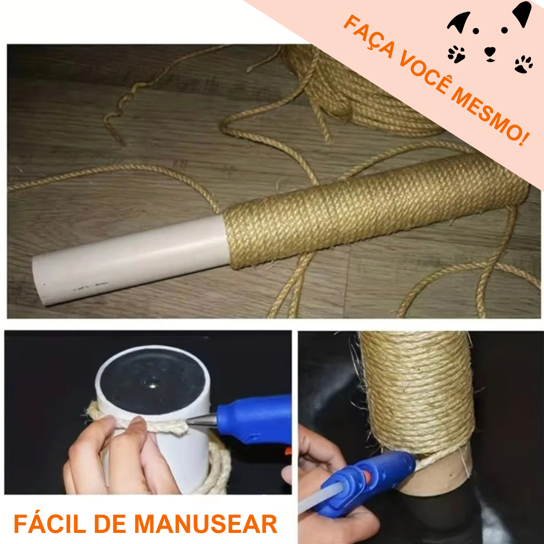 Árvore de Sisal Natural para Gatos - Protetor de Móveis