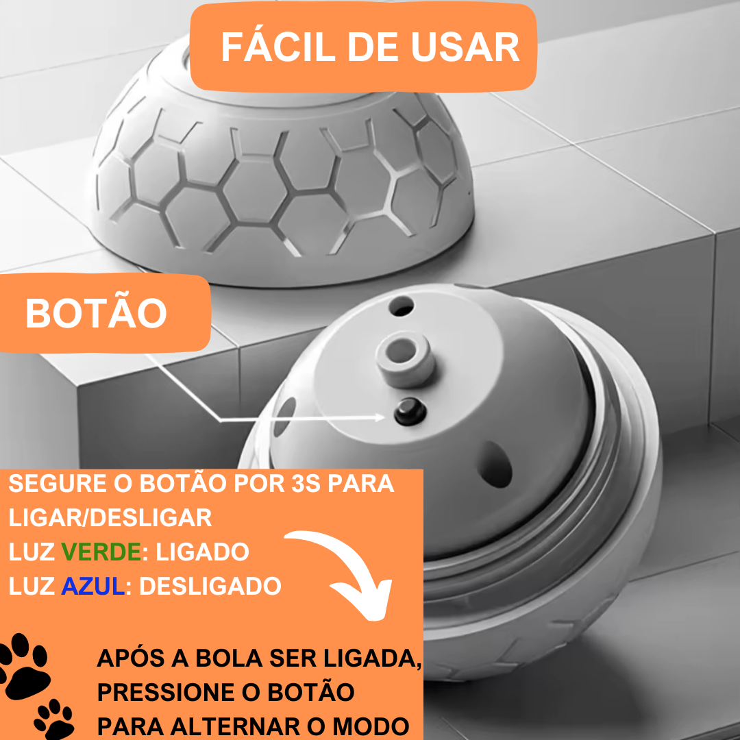 Bola LED Inteligente para Pets - Interativa - O Chico Tem