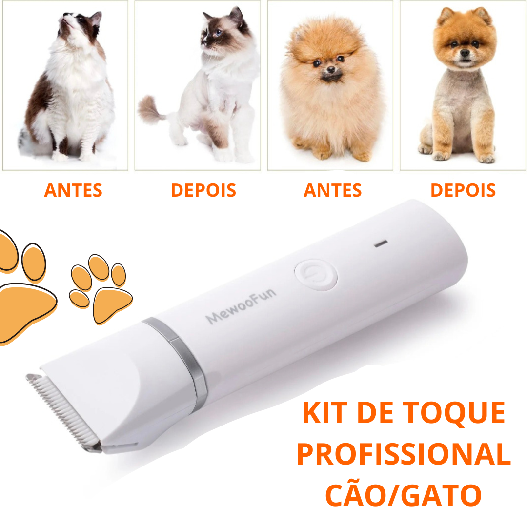 Cortador de Cabelo Elétrico 4 em 1 para Pets - O Chico Tem