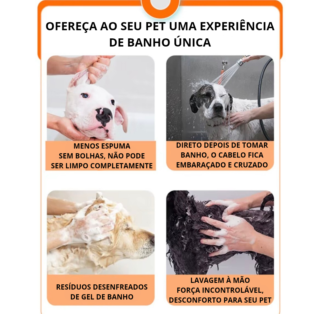 Escova de Banho para PETS - O Chico Tem