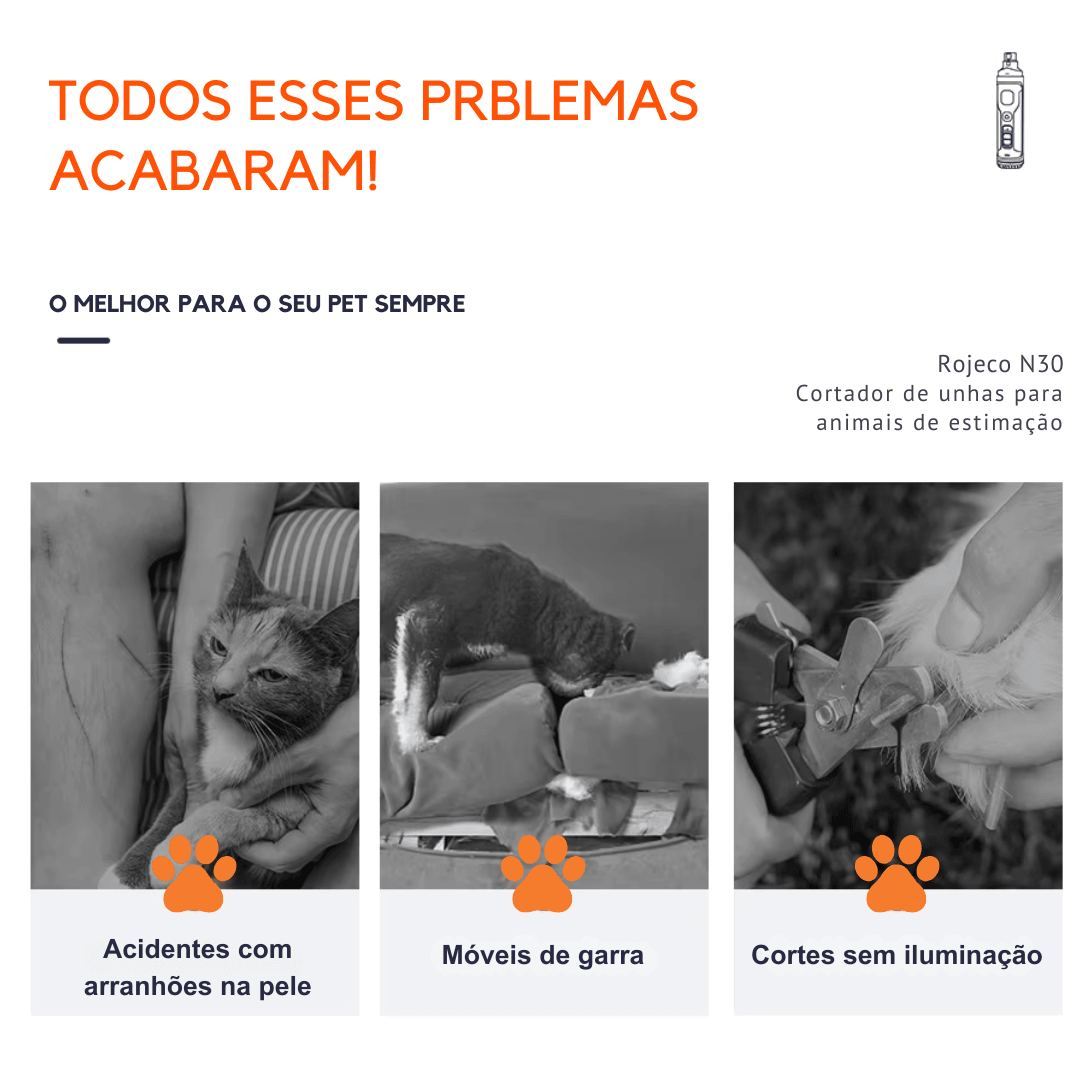 Cortador de Unhas Elétrico com Luz Led - O Chico Tem